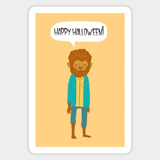 Happy Halloween from Mr. Werewolf Magnet